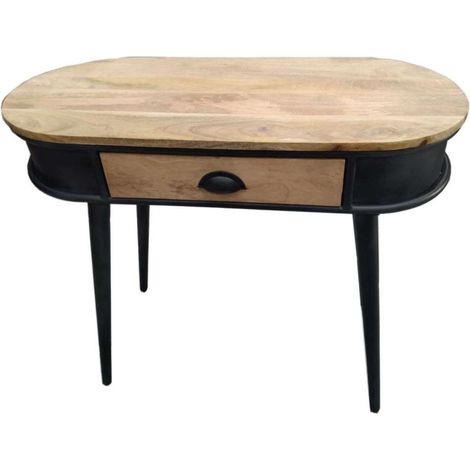 Consola para recibidor 1 cajón Dinos acabado madera de mango/negro 76cm(alto) 90cm(ancho) 38cm(fondo) (1/4)