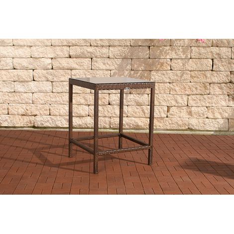 Polyrattan Tisch Alia braun-meliert (1/5)