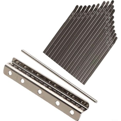 17 clés Kalimba Pièces de rechange en acier DIY Kit avec chevalet selle gravée pour réparation et assemblage d'instruments de musique (1/5)