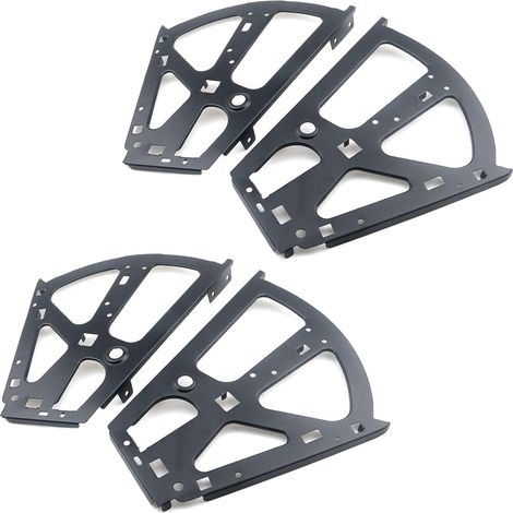 Charnières doubles pour tiroirs d'armoire à chaussures, accessoires de remplacement pour armoire à chaussures, 2 paires, noir (1/5)