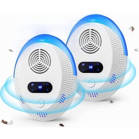 Répulsif Ultrason Anti Moustique, Anti Mouche, Prise Anti Moustique, Electrique Appareil Répulsif Insectes Interieur - Fourmis, Souris, Rats, Araignées, Cafards - 2Pack (1/5)