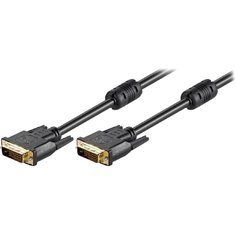 Cable DVI-D male des deux cotes 5m noir