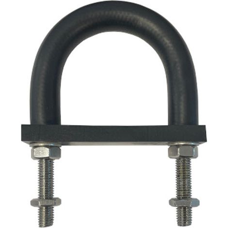 Insulating Rubber Lined U-bolt and Backing pad 50 mm ID (suit 32 mm NB pipe)-T316 SS