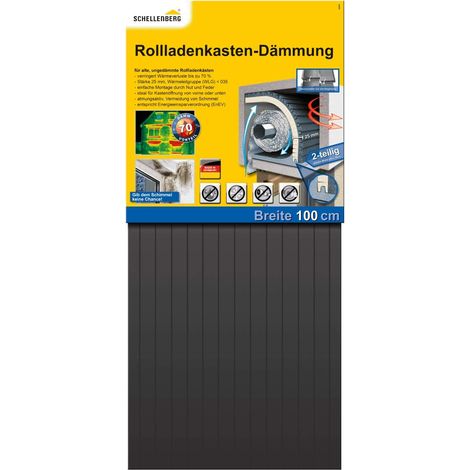 Schellenberg 66282 Isolamento anti rumore per cassetta della serranda, attutisce le vibrazioni, 2 pezzi con 25 mm di spessore, 100x50cm/25mm (1/5)