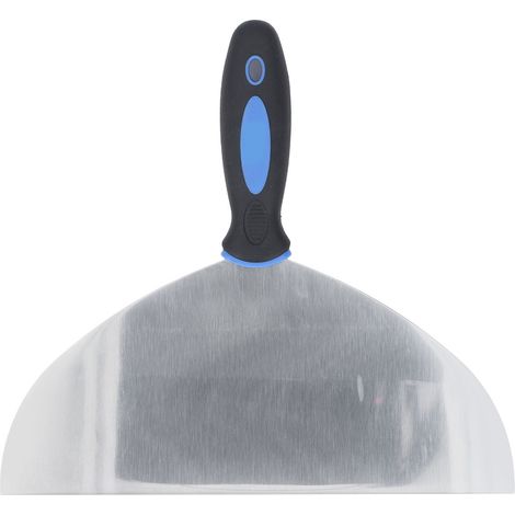 Grattoir à mastic en acier inoxydable pour papier peint, peinture, autocollants et plâtre, avec trou de suspension pour la réparation des cloisons sèches, 25 cm (10 pouces).