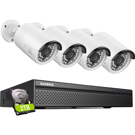 Cámara de vigilancia, audio bidireccional, visión nocturna, 4 unidades de 2 TB. (1/2)