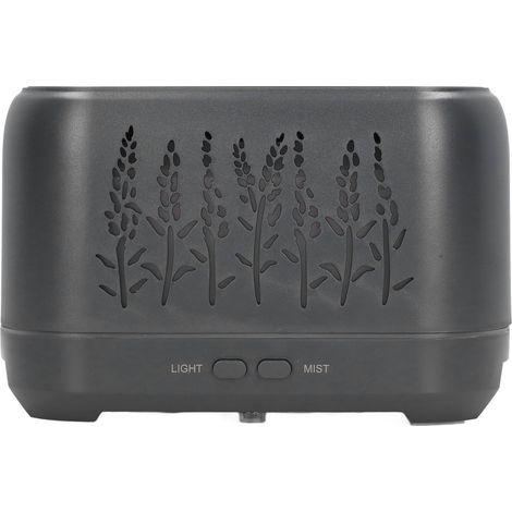 Diffuseur d'huiles essentielles silencieux, capacité 200 ml, chargement USB, humidificateur aspect bois noir pour la maison et le bureau, prise 100-240 V. (1/5)