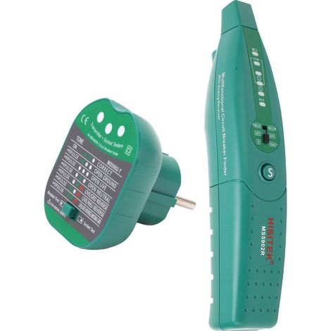 HISITEK MS5902 Testeur de prise Detecteur de Disjoncteur Socket Tester Détecteur de fusible de disjoncteur automatique 220V EU Plug (1/5)