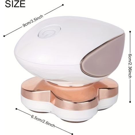 Rasoir et tondeuse électriques rotatifs à 360° (4 lames) — Épilation corps entier rechargeable par USB (Pour femmes) (1/5)