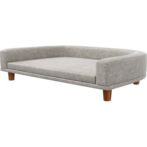 Cuccia per Cani di Taglia Grande Divano con Cuscino Sfoderabile 98x67x25 cm Grigio (1/5)