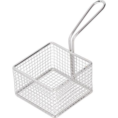 Panier à frites en acier inoxydable, passoire à huile pour friteuse, ustensile de cuisine pour filtration. (1/5)