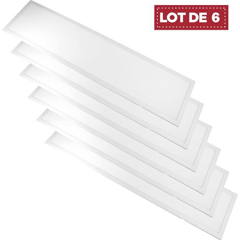 Lot de 6 - Panneau LED 30x120 40W Blanc neutre 4000K encastrable Haute Luminosité - Digilamp (1/4)