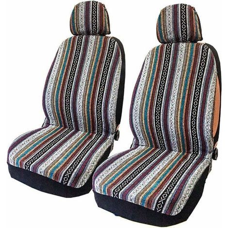 4 piezas/juego de protección para asientos de coche, funda universal para asiento delantero, cubierta de cojín para asiento tipo cubo delantero, fundas de asiento Baja coloridas y resistentes al desga (1/4)