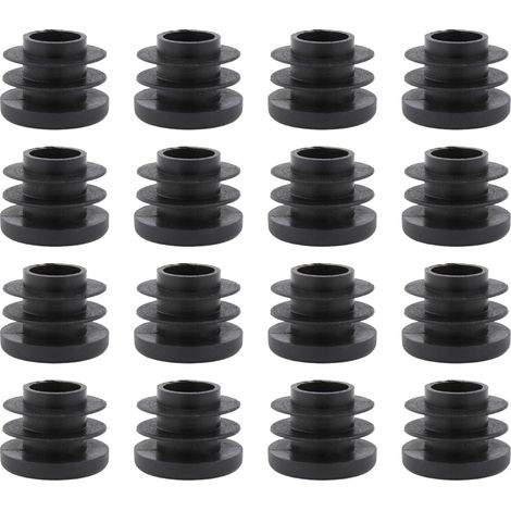 Lot de 16 Bouchons à Lamelles Ronds - Capuchons de Protection en Plastique - Bouchons d'Extrémité (Diamètre 28 mm, Rond)