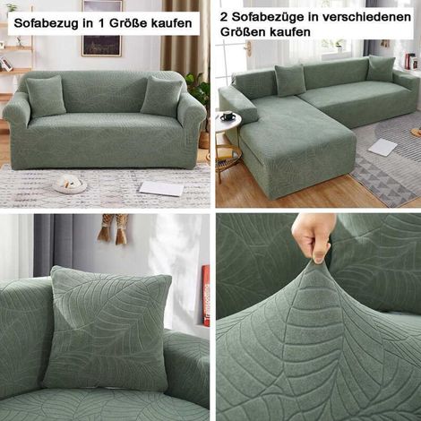 Bardusch - Copridivano angolare elasticizzato impermeabile, 1 posto, verde – Resistente alle macchie – Per piccoli spazi – Facile da pulire (1/3)