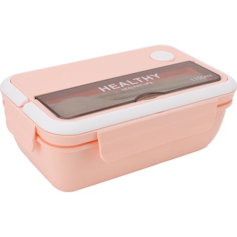 Isolierte Lunchbox (1100 ml), großes Fassungsvermögen, auslaufsicher, ideal für Salate im Büro, zartrosa (1/5)