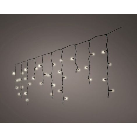 Kaemingk LED Lichtervorhang Icicle Lights 175 Lichter 7,5 m schwarz Weihnachtslichterketten