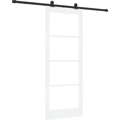 Maison Exclusive - Schiebetür ORKDAL Weiß 83 x 211 cm Massivholz