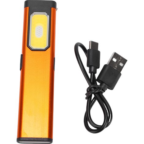 Lampe poche magnétique EDC étanche 5 vitesses éclairage plate portable camping orange (1/5)