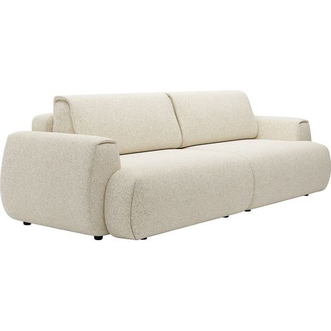 Divano letto 4 posti in Tessuto testurizzato Beige - MONELIA