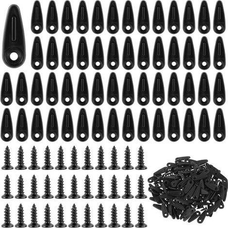 100 piezas de clips traseros para marcos de fotos，clips de montaje para marcos de fotos negros (1/5)