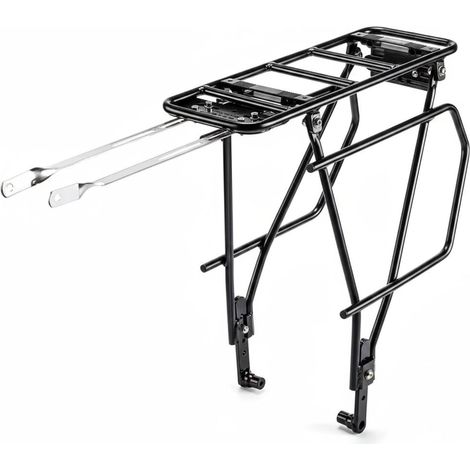 Rear Bicycle Luggage Rack, Cargo Carrier, Luggage Rack, Rear Frame Carrier in Aluminum Alloy with Removable Reflector and Mounting Hardware (1/5)