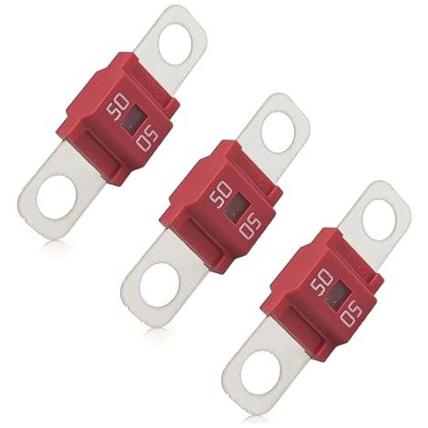 Fusibile automobilistico ad alta corrente da 50 A (adatto per auto, autobus, camion, camper e altri veicoli) Rosso (1/5)
