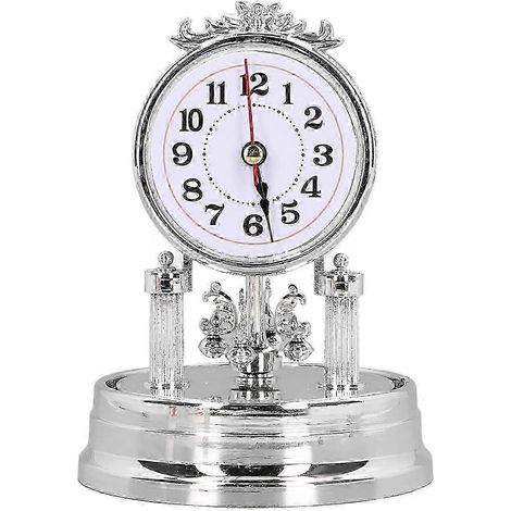 Horloge de bureau style européen, environnement silencieux, rotation interne, décoration pour salon ou chambre (1/5)