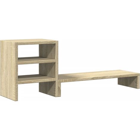 Supporto per monitor tavolo scrivania mobile e organizer in legno ingegnerizzato marrone 020044951
