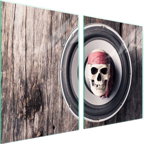 Plaque de protection en verre pour poêle 2x45x52 Bois (1/5)