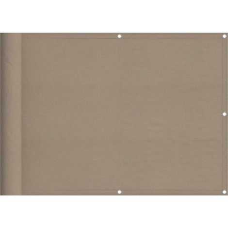 Écran de balcon taupe 75x800 cm 100% polyester oxford (1/5)