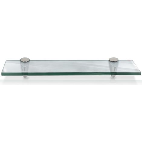EINFEBEN Étagère murale en verre,Tablette en verre de salle de bain 50x10x0.8 cm Transparent (1/5)