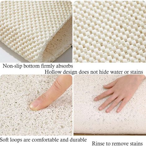 Tapis de douche d'angle antidérapant, tapis de bain en luffa anti-moisissure, tapis de cabine de douche pour baignoire, motifs géométriques, lavable, 55 cm (1/3)