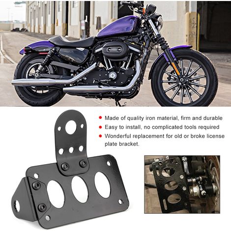 Cadre de plaque d'immatriculation rétro pour moto (1/5)