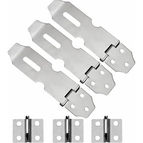 Lucchetto a scatto in acciaio inox da 5 cm per porte, finestre, armadi, gabbie per animali, confezione da 3 (1/5)