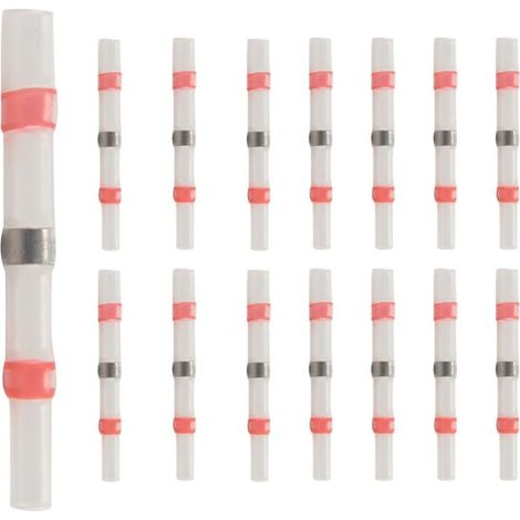 Connecteurs de fil à souder, connecteur bout à bout thermorétractable, bout électrique isolé étanche, 50 pièces