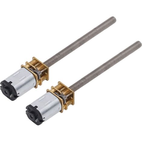 Gleichstrom-Getriebemotor 6V 500RPM, 2 Stück, M4x55mm Welle, leicht und robust, kompakter Drehzahlminderer für Heimwerker und Robotik. (1/5)