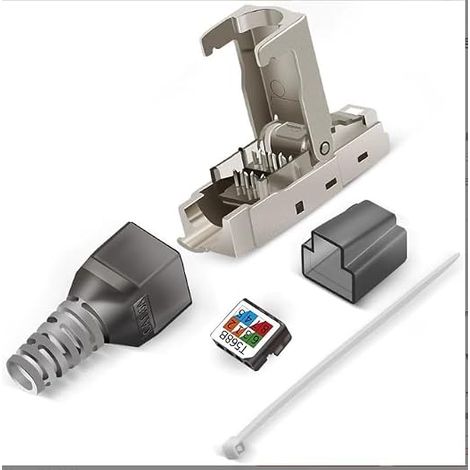 Connecteur Rj45,Prise Rj45 Male,Fiche Rj45 Cat 6 Sans Outils (1/5)
