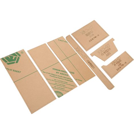 Pochoir acrylique transparent pour portefeuille court, gabarit manuel DIY en cuir, modèle de fabrication de bourse, outil de marquage, kit de couture (1/5)