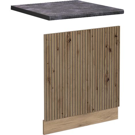 Pannello frontale R-Line, Rovere artigianale, 60 cm , PL Antracite, Vicco