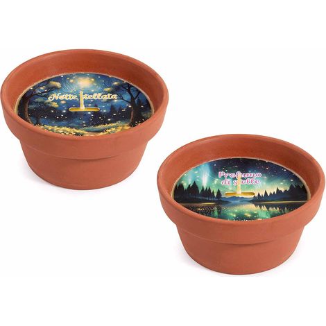Candele alla fragranza Citronella in vasetto di terracotta, set da 8 pezzi, Ø 11 cm x 5,5 H