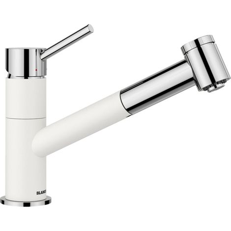 BLANCO Küchenarmatur KANO-S VARIO Hochdruck Silgranitweiß/Chrom (1/2)