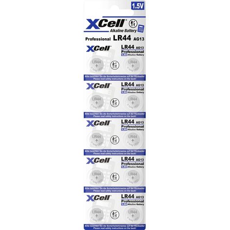 XCell Pile bouton LR 44 1.5 V 10 pc(s) alcaline(s)