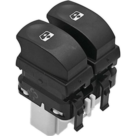 Die Referenznummer 8200214943 bezieht sich auf den Fensterheber-Druckknopf von Renault Clio III Fahrzeugen, die zwischen 2005 und 2019 hergestellt wurden. (1/4)