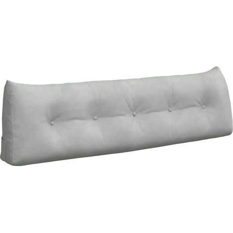 Back Pillow Light Grey 160 x 24 x 50 cm Velvet vidaXL