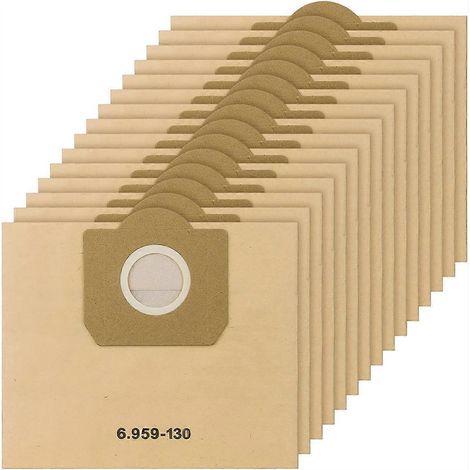 15 sacs d'aspirateur pour 6.959-130.0, sacs filtrants en papier-- (1/5)