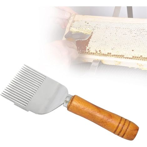 Imkereibedarf, Honigmesser, Honiggabel, Holzgriff, Imkereiwerkzeuge, Honigmesser-Ausrüstung (1/5)