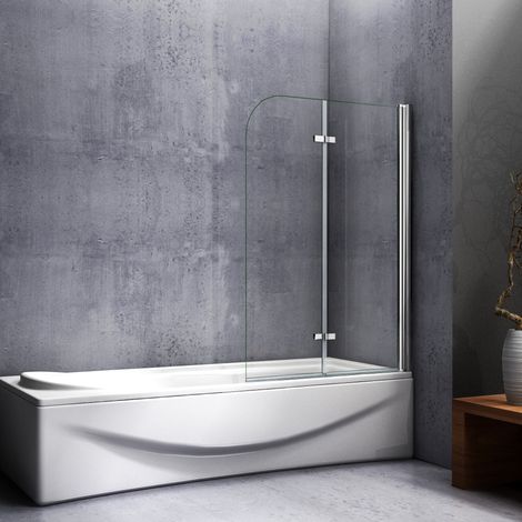 Mampara de bañera con Panel pivotante de 180 grados, Cristal Antical de 6 mm 90x140 (1/5)