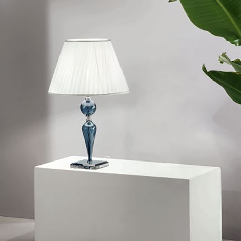 Lampada da tavolo VILLA in vetro lavorato a mano Ottanio 40x66 cm (1/2)