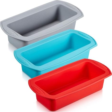 3 stampi in silicone per pane, stampo in silicone per torte, stampo antiaderente in silicone per cuocere torte fatte in casa, pane, torte salate, quiche (1/5)